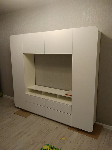 Готовая гостиная Румба белый / белый глянец  - Уцененный экземпляр фото покупателя 140